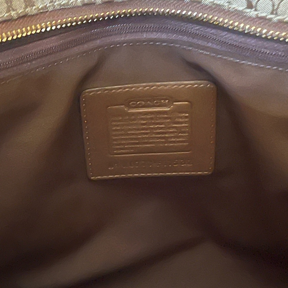 Coach soho khaki studded signature shoulder bag - Picture 9 of 12